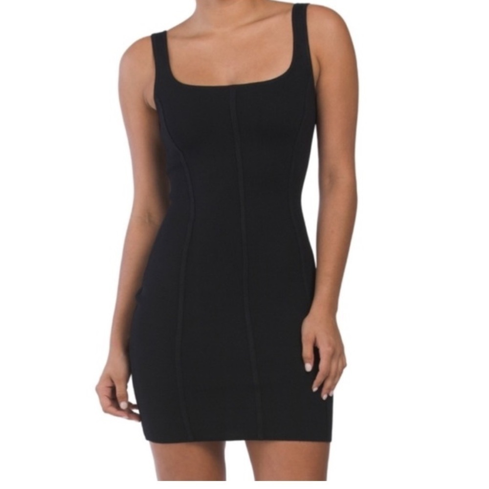 House of Harlow 1960 Compression Knit Corset Dress in Black